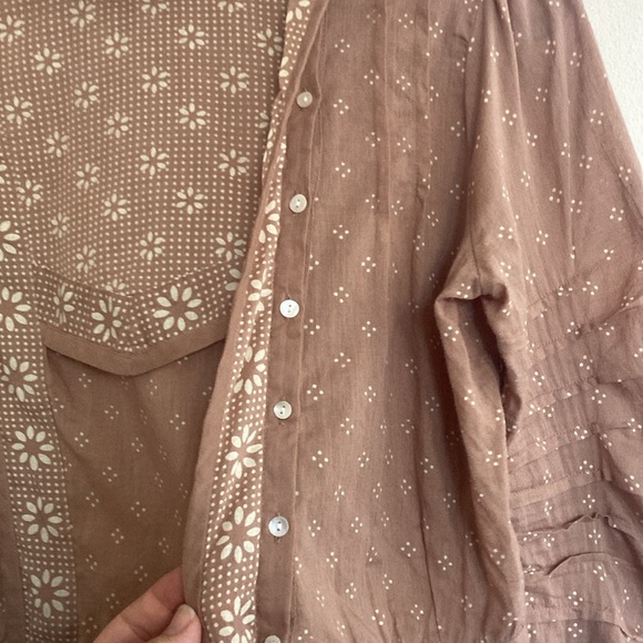 Doen Womens Remy Victorian Blouse Size S Coquette Cottagecore Bohemian Floral - Picture 9 of 11